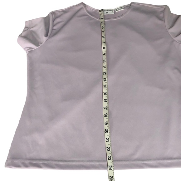 Kathy Ireland vintage women’s purple lavender short sleeve top size L - Picture 8 of 12